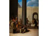 Blick in Einen hof mit Sich Versammelnden Soldaten by Willem de Poorter, oil on panel, offered Apr 2016