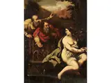 Susanna und die Beiden Alten by Luca Ferrari, oil on canvas, sold Dec 2023