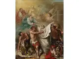 Das Martyrium von Saint Denis by Charles André van Loo, oil on canvas, offered Sep 2024