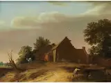 Landschaft mit Bauernhof by Marc Baets, oil on panel, sold Sep 2018