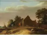 Landschaft mit Bauernhof by Marc Baets, oil on panel, offered Dec 2021