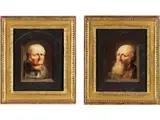 Portraits by Johann Conrad Seekatz, oil on panel, offered Mar 2023
