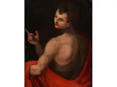 Der Heilige Johannes der Täufer by Alessandro Allori, oil on panel, sold Dec 2018