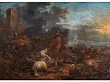 Reitergefecht by Arnold Francesco Rubens, oil on panel, offered Jun 2019
