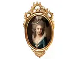 Bildnis Einer Eleganten Dame by Johann Georg Platzer, oil, sold Mar 2015