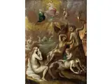 Das Jüngste Gericht by Frans Francken Ii., oil on copper, sold Sep 2025
