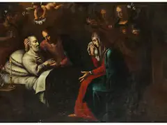 Entschlafung des Heiligen Josef by Paul Troger, oil on canvas, offered Apr 2022