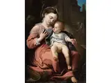 Die Madonna mit dem Korb by Ambrosini Jérôme, oil on panel, offered Apr 2020