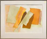 Golden State I by Terry Leftrook, 1980, etching with mixed media, sold Sep 2024