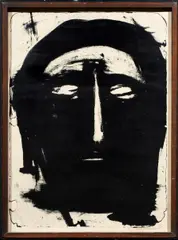 Untitled by Julius Wasserstein, 1963, linocut, sold Sep 2024