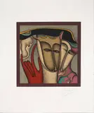 Untitled by Mihail Chemiakin, lithograph, sold Sep 2024