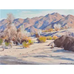 Desert Hills by Darwin Duncan, oil on board, sold Oct 2024