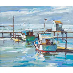 Untitled by Pamela Glover, oil on canvas, sold Oct 2024