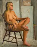Seated Nude Woman by Ralph Clark, 1970s, Oil on Canvas, sold Jan 2026