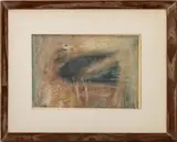 Abstract Composition by Reginald Weston, 1950, Mixed Media on Paper, sold Jan 2026