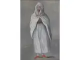 Frau in Weissem Türkischem Gewand by Jan Baptist van Mour, mixed media, offered Dec 2023