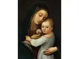 Die Madonna mit dem Jesuskind by Scipione Pulzone il Gaetano, oil on copper, sold Sep 2023