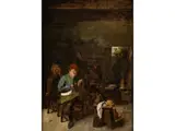 Szene im Gasthaus by Adriaen Brouwer, oil on panel, offered Jul 2015
