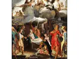 Die Anbetung der Hirten by Bartholomeus Spranger, oil on panel, sold Sep 2025