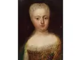Bildnis Einer Jungen Dame by Hofportraitist des 18. Jahrhunderts, oil on canvas, sold Jul 2018