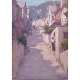 Village Street Scene by Gyrth Russell, oil on canvas, sold Oct 2024