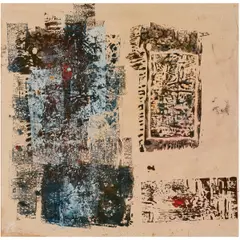 Untitled by Don Clausen, 1969, mixed media on canvas, sold Oct 2024