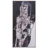 Scylla II by Anthony Terenzio, 1983, mixed media on canvas, sold Oct 2024