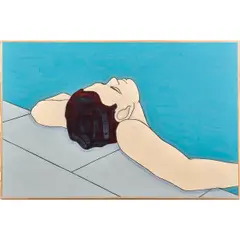 Pool #1 by Jeffrey Palladini, 2009, oil and charcoal on wood, sold Oct 2024