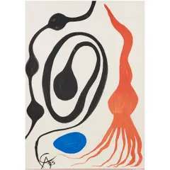 Octopus by Alexander Calder, 1976, lithograph in colors, sold Oct 2024