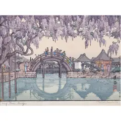 Untitled by Tōshi Yoshida, woodcut print, sold Oct 2024