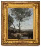 Le Batelier au Repos" [The Boatman at Rest] by Jean-Baptiste Camille Corot, circa 1870, Oil on Canvas, sold Jan 2026