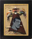 Untitled by Robert Loughlin, 2008, Oil on Print in Colors, sold Jan 2026