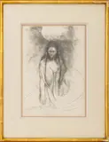 L'Intelligence fut a moi! Je devins le Buddha" [Intelligence was Mine! I Became the Buddha] by Odilon Redon, Lithograph, sold Jan 2026