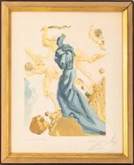 The Borders of the Phlegethon" (Plate 15) by Salvador Dalí, Lithograph in Colors, sold Jan 2026