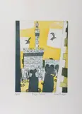 Piazza Signoria by Julian Trevelyan, Etching and Aquatint in Colors, sold Jan 2026