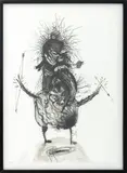 Surrealist Figure by Robert Dandarov, 1985, Ink and Watercolor on Paper, sold Jan 2026