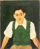 Portrait of a Seated Boy by Manfredo Dadye, Oil on Canvas, sold Jan 2026