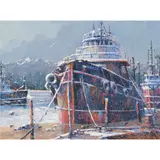Untitled by Austin Dwyer, oil on board, sold Oct 2024