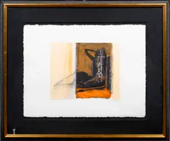 Untitled by Jaime Chase, mixed media on paper, sold Oct 2024
