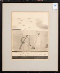 Untitled by Doris Lee, lithograph, sold Oct 2024