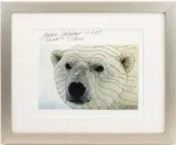 Polar Bear by Karen Sanderson, 2008, Mixed Media, sold Jan 2026