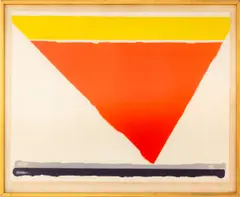 Untitled (Yellow and Orange Triangle) by Alexander Liberman, 1970, Lithograph in Colors, sold Feb 2026