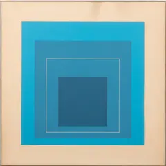 White Line Square XIII by Josef Albers, 1966, Lithograph in Colors, sold Feb 2026