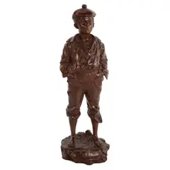 Le Mousse Siffleur by Waclaw Bernard Szczeblewski, bronze with red-brown patina, sold Mar 2026
