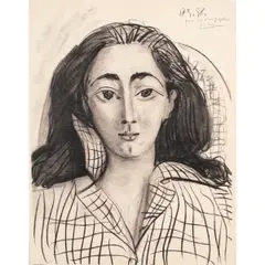 Jacqueline by Pablo Picasso, 1958, lithograph, sold Nov 2024