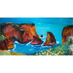 Untitled by Peter Dean, oil on canvas with glitter, sold Nov 2024