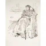 La Robe Rouge by James Abbott McNeill Whistler, 1894, lithograph on laid paper, sold Nov 2024