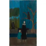 Les Pantheres by Henry Roulet, 1960, oil on canvas, sold Nov 2024