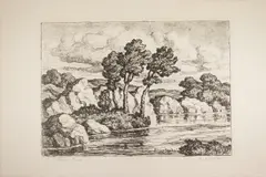 Untitled by Birger Sandzén, lithograph, sold Nov 2024