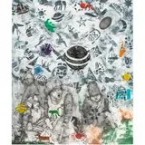 Cripples Frightened by Cosmic Downsizing (After Bruegel) by William T. Wiley, 1996, aquatint with flat-bite, sold Nov 2024